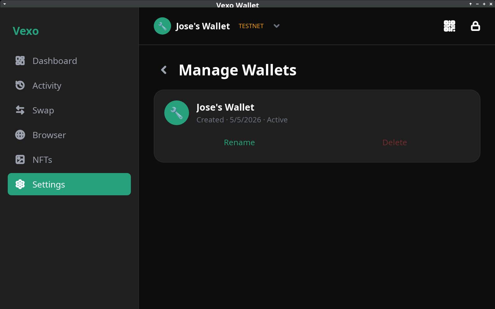 Manage Wallets